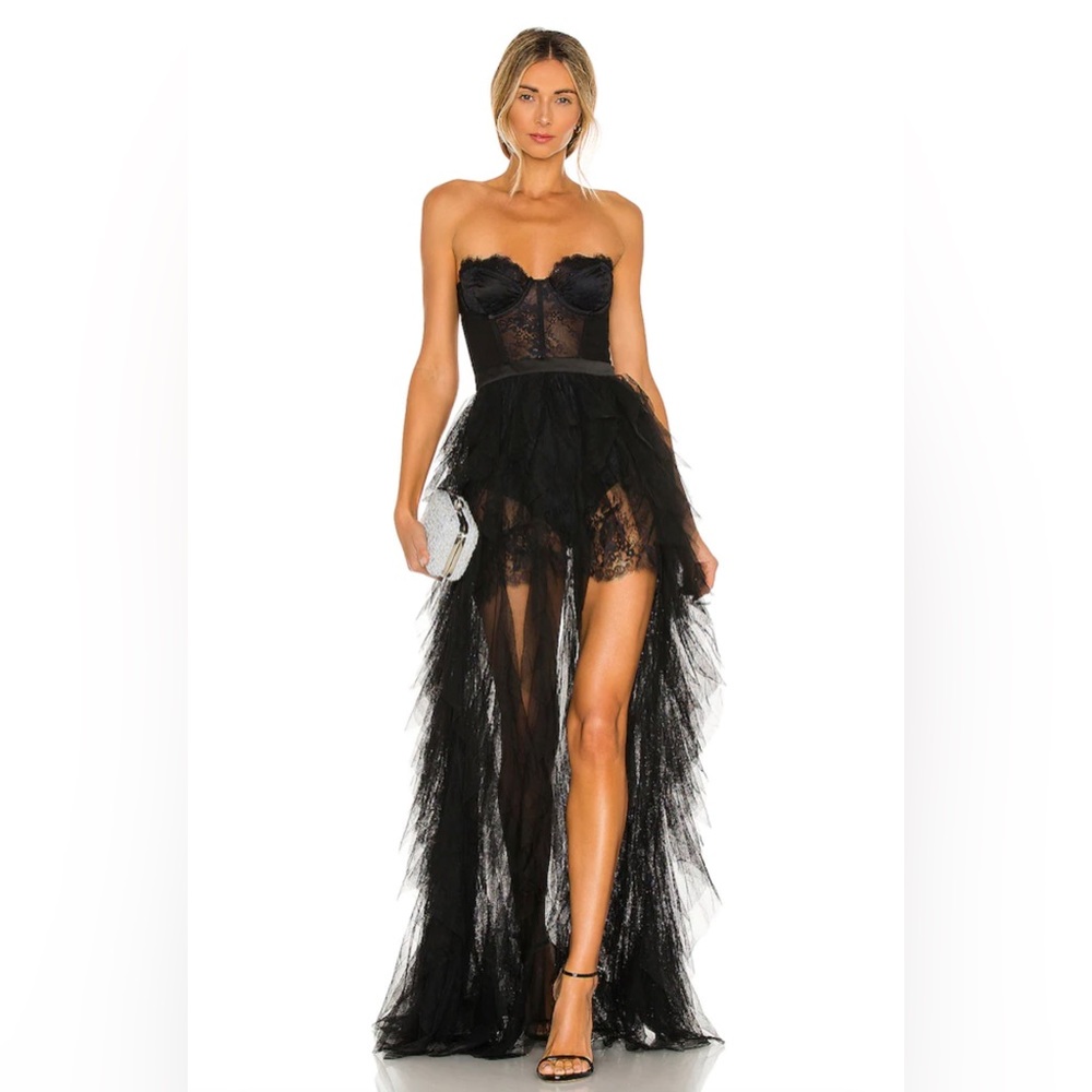 For Love & Lemons X REVOLVE Bustier Gown in Black